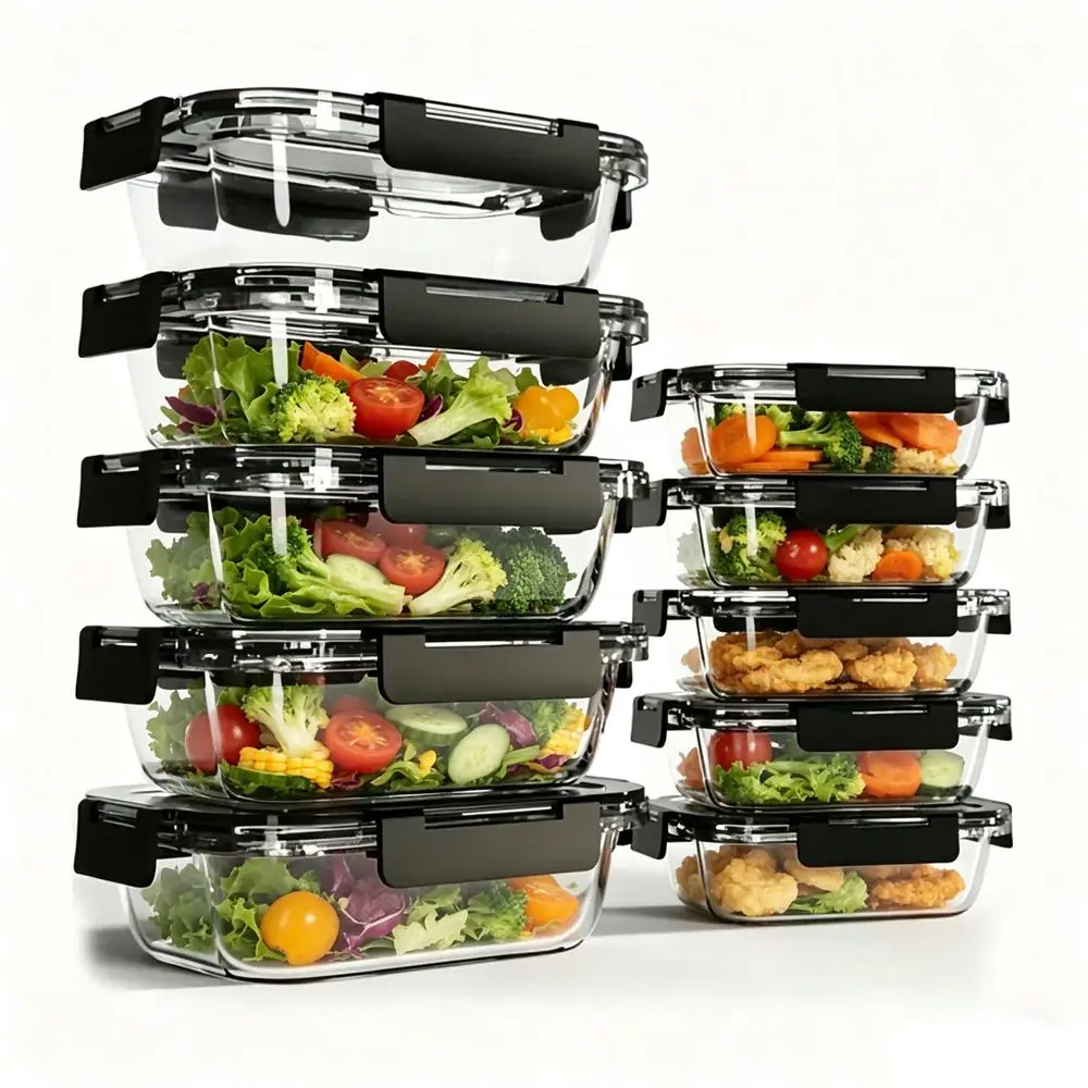 10 Packs Glass Meal Prep Containers, Glass Food Storage Containers With Lids, Food & Dish Transport-Bus Tubs, Airtight Glass Lu
10 Packs Glass Meal Prep Containers, Glass Food Storage Containers With Lids, Food & Dish Transport-Bus Tubs, Airtight Glass Lu