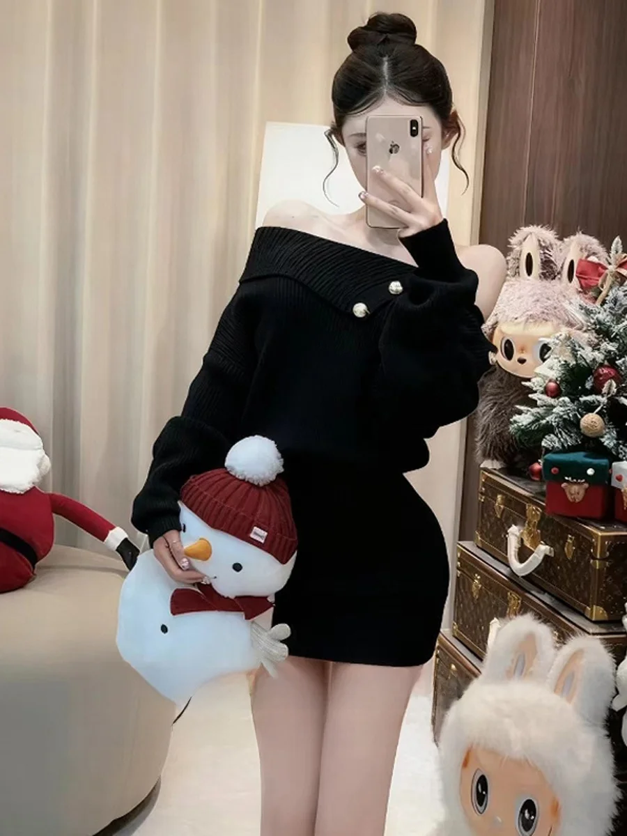 Stunning Knitted Long Sve One oulder Dr Women's Autumn Winter New Sle Sexy Waist Cinched Base Layer ort Skirt
Stunning Knitted Long Sve One oulder Dr Women's Autumn Winter New Sle Sexy Waist Cinched Base Layer ort Skirt