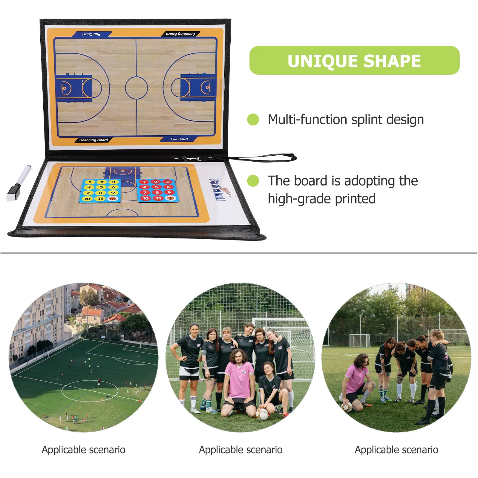 Basketball Tactical Board Sports Match Equipment Drawing Practice Supplies Indoor Folding PVC Lightweight Durable Multi Function
Basketball Tactical Board Sports Match Equipment Drawing Practice Supplies Indoor Folding PVC Lightweight Durable Multi Function