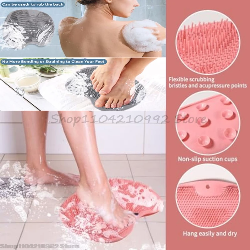 Silicone Rub Back Brush Bathroom Non-slip Wash Foot Pad Massage Shower Mat with Sucker Bath Massage Foot Exfoliating Brush Pad
Silicone Rub Back Brush Bathroom Non-slip Wash Foot Pad Massage Shower Mat with Sucker Bath Massage Foot Exfoliating Brush Pad