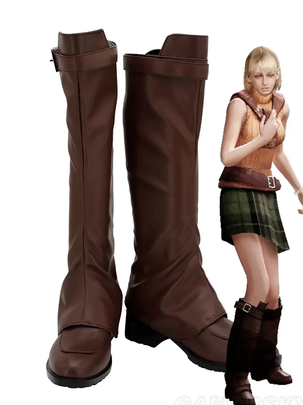 Сапоги для косплея Ashley Graham, коричневые кожаные туфли, индивидуальный размер для мужчин и женщин 
Сапоги для косплея Ashley Graham, коричневые кожаные туфли, индивидуальный размер для мужчин и женщин