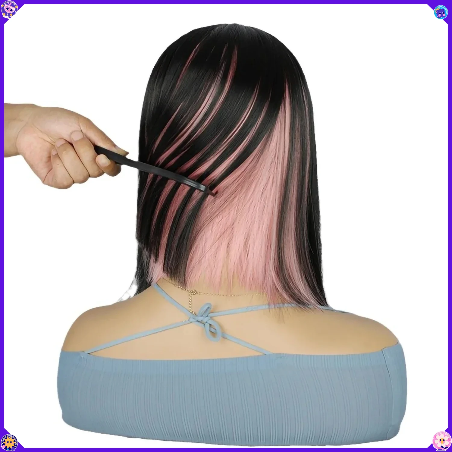 Pink Synthetic Short Bob Straight Wig Heat Resistant Fiber Fashion Mi-ku Inspired Cosplay Costume Party Daily Wear Stylish
Pink Synthetic Short Bob Straight Wig Heat Resistant Fiber Fashion Mi-ku Inspired Cosplay Costume Party Daily Wear Stylish