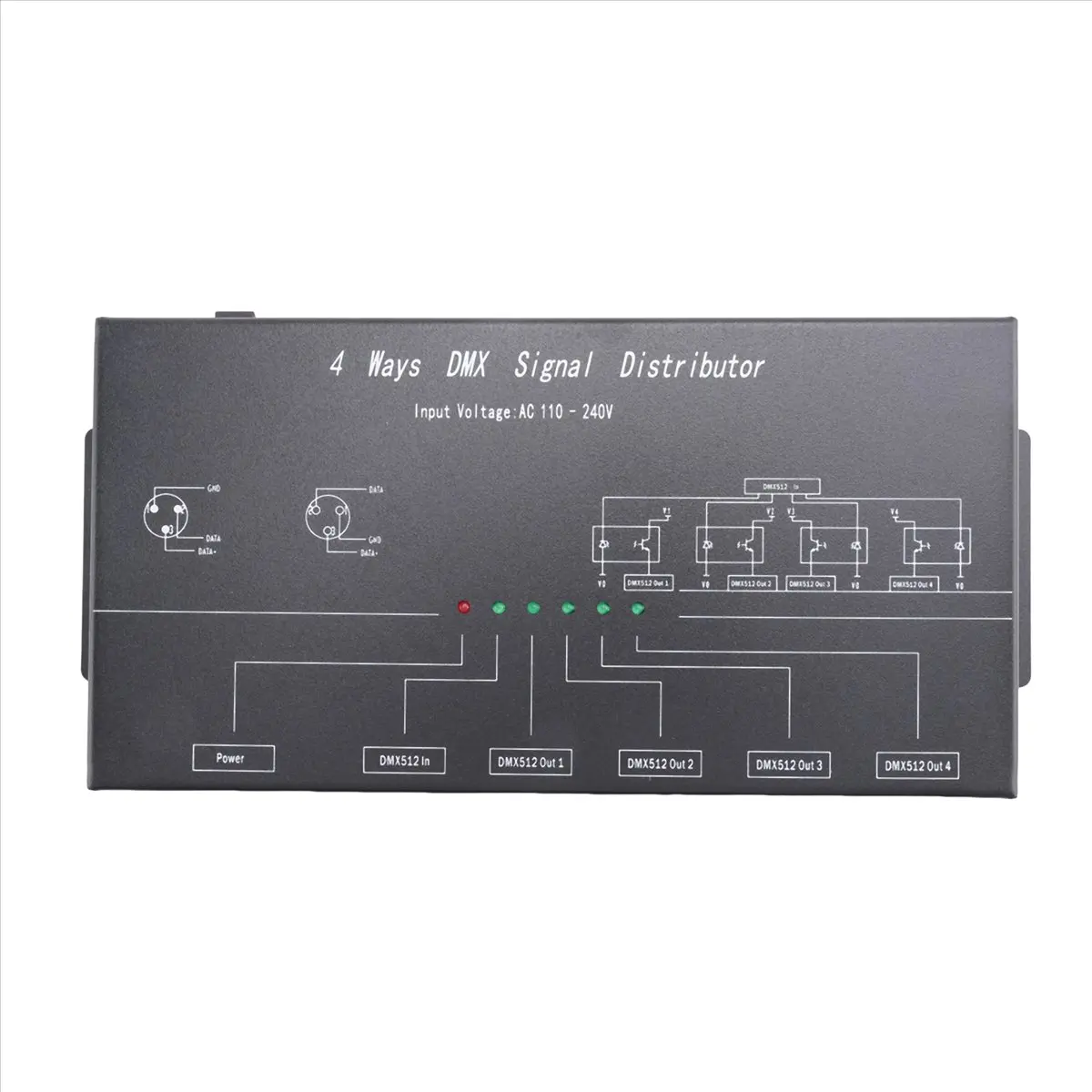 Усилитель-сплиттер DMX512 A73T, повторитель сигнала DMX512, 1 канал DMX121, 4 канала, 4 выходных порта, распределитель сигнала DMX124, AC100V-240V
Усилитель-сплиттер DMX512 A73T, повторитель сигнала DMX512, 1 канал DMX121, 4 канала, 4 выходных порта, распределитель сигнала DMX124, AC100V-240V