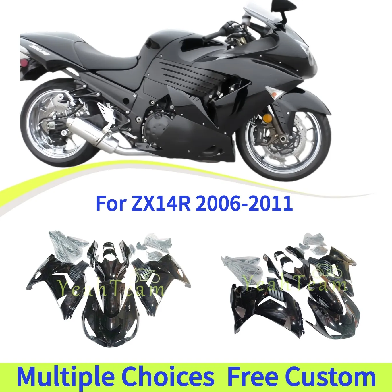 ABS Plastic Set For Kawasaki ZZR 1400 ZX-14R 2006 2007 2008 2009 2010 2011 Motorcycle Parts Fairings Kits
ABS Plastic Set For Kawasaki ZZR 1400 ZX-14R 2006 2007 2008 2009 2010 2011 Motorcycle Parts Fairings Kits