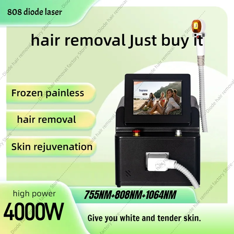 New Professional 4000w High Power 3 Wavelength Ice Platinum Diode Laser Hair Removal Machine For Woman home Permanent Painless 
New Professional 4000w High Power 3 Wavelength Ice Platinum Diode Laser Hair Removal Machine For Woman home Permanent Painless