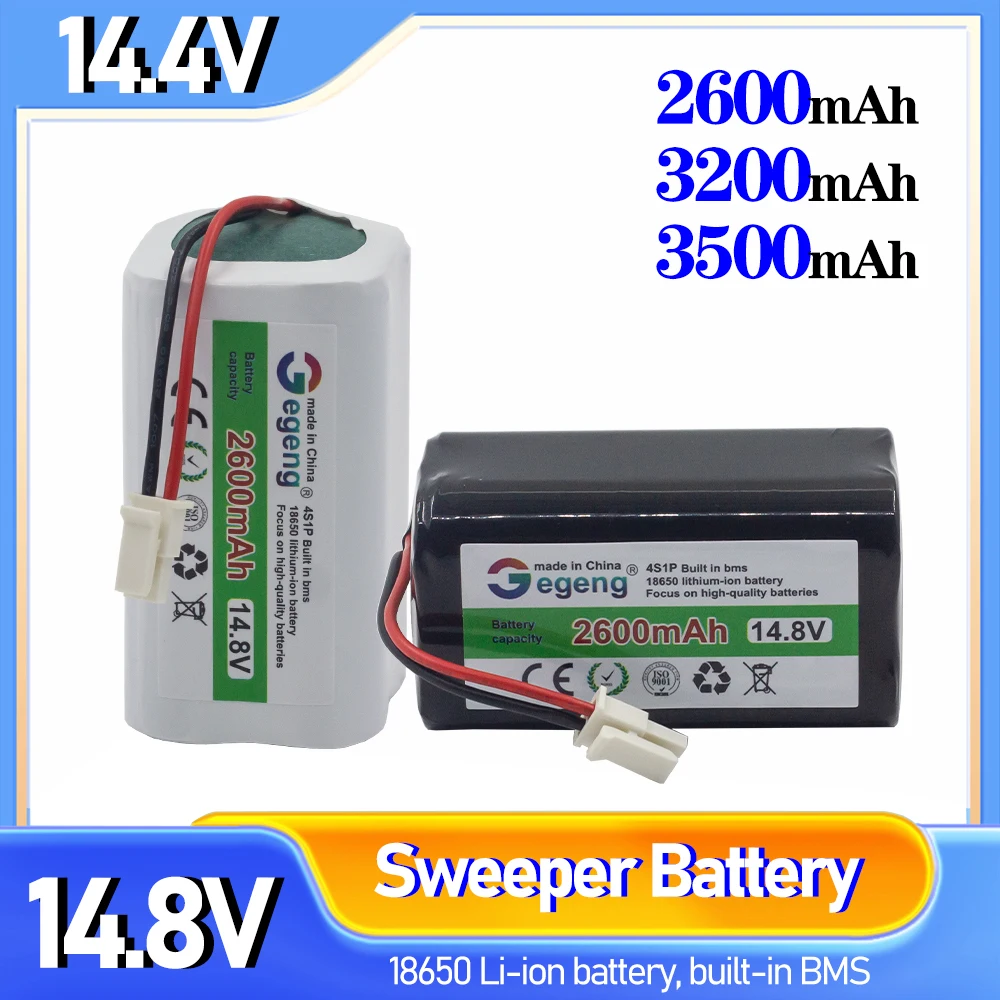 Gegeng 14.4V/14.8V 3200mAh for Polaris Imou KyvolE31 Battery of POLARIS 3200 Imou Bagotte BG800 sweeping robot charging battery
Gegeng 14.4V/14.8V 3200mAh for Polaris Imou KyvolE31 Battery of POLARIS 3200 Imou Bagotte BG800 sweeping robot charging battery
