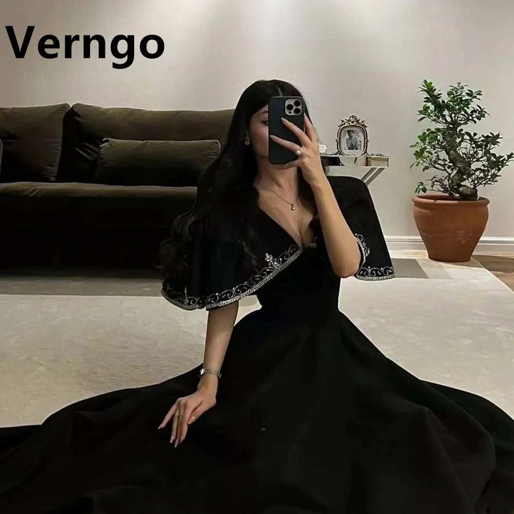 Verngo Deep V Neck Short Sleeves Evening Dress A Line Long Birtyday Dress Formal Occasion Dresses Sequined Crystal Outfit
Verngo Deep V Neck Short Sleeves Evening Dress A Line Long Birtyday Dress Formal Occasion Dresses Sequined Crystal Outfit