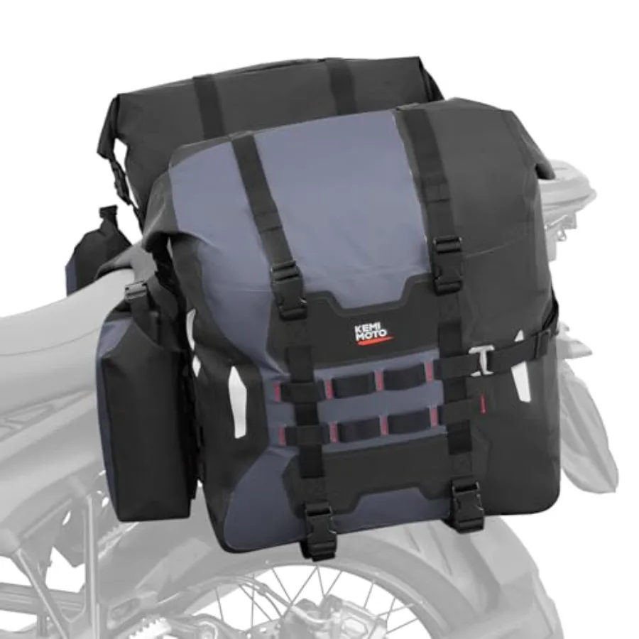 PVC Waterproof Motorcycle Saddlebags with Bottle Holders 52L 26Lx2 Adventure Sport Bike Luggage Bag Saddle Bags Side Bags for M
PVC Waterproof Motorcycle Saddlebags with Bottle Holders 52L 26Lx2 Adventure Sport Bike Luggage Bag Saddle Bags Side Bags for M