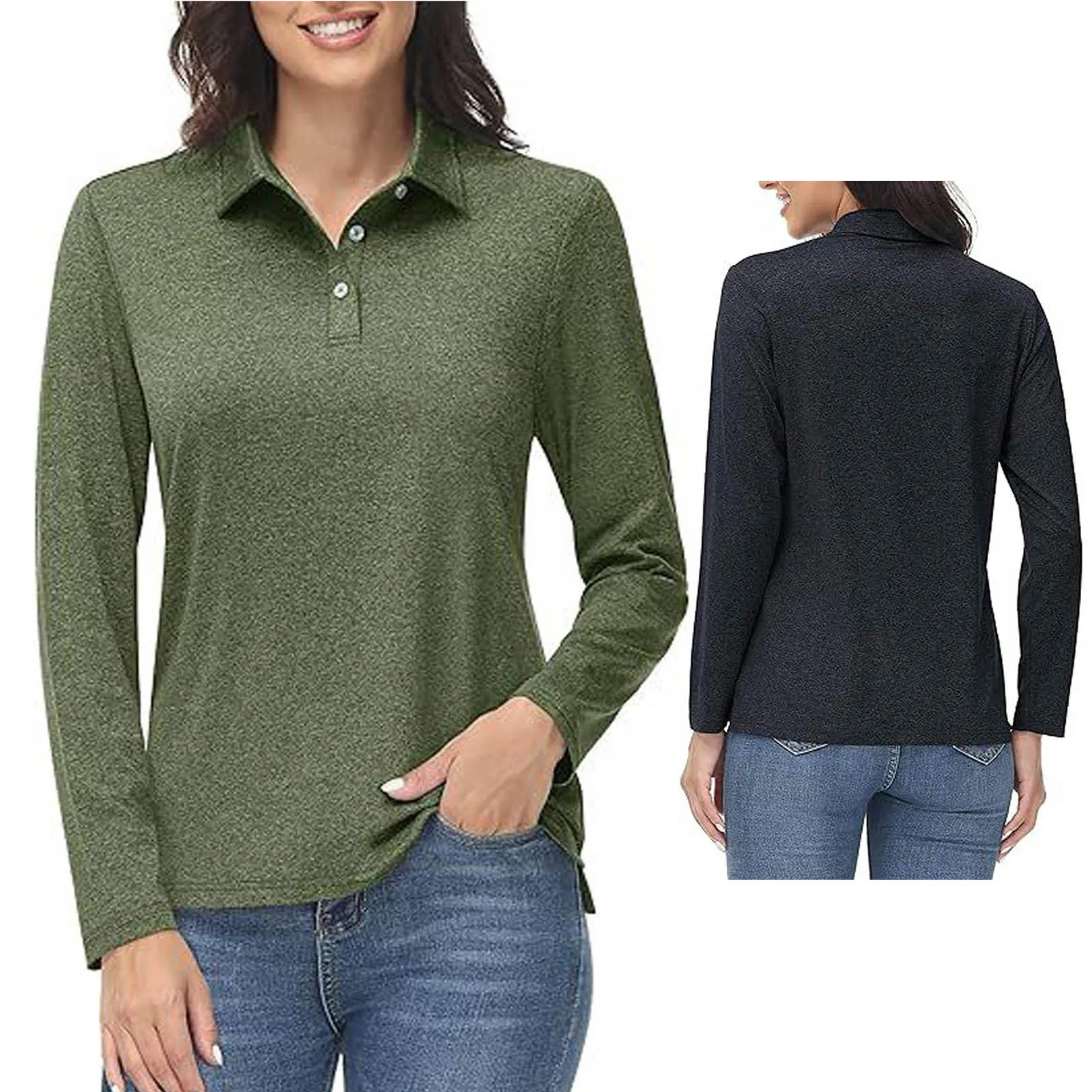Lightweight Moisture-Wicking Pullover Tops for Women S-XXL - Sides Slit Golf Tennis Shirt with 3-Button Turn-Down Collar
Lightweight Moisture-Wicking Pullover Tops for Women S-XXL - Sides Slit Golf Tennis Shirt with 3-Button Turn-Down Collar