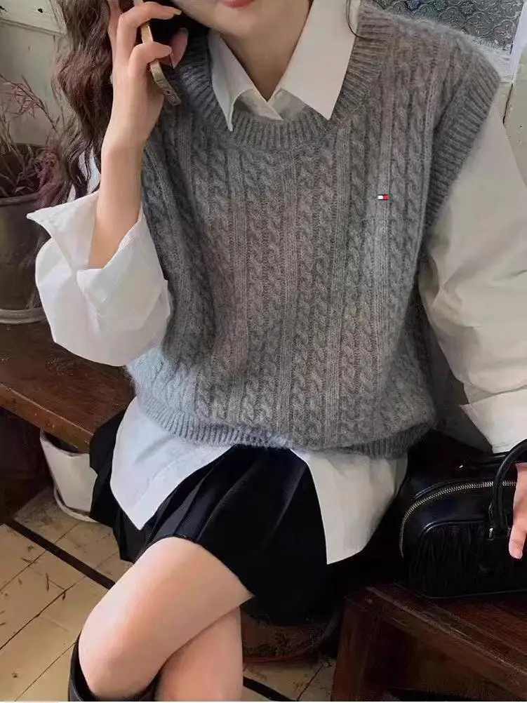 X женский корейский шерстяной жилет Svel витая вязаная верхняя одежда с накидкой весенне-осенне-зимний свитер
X женский корейский шерстяной жилет Svel витая вязаная верхняя одежда с накидкой весенне-осенне-зимний свитер