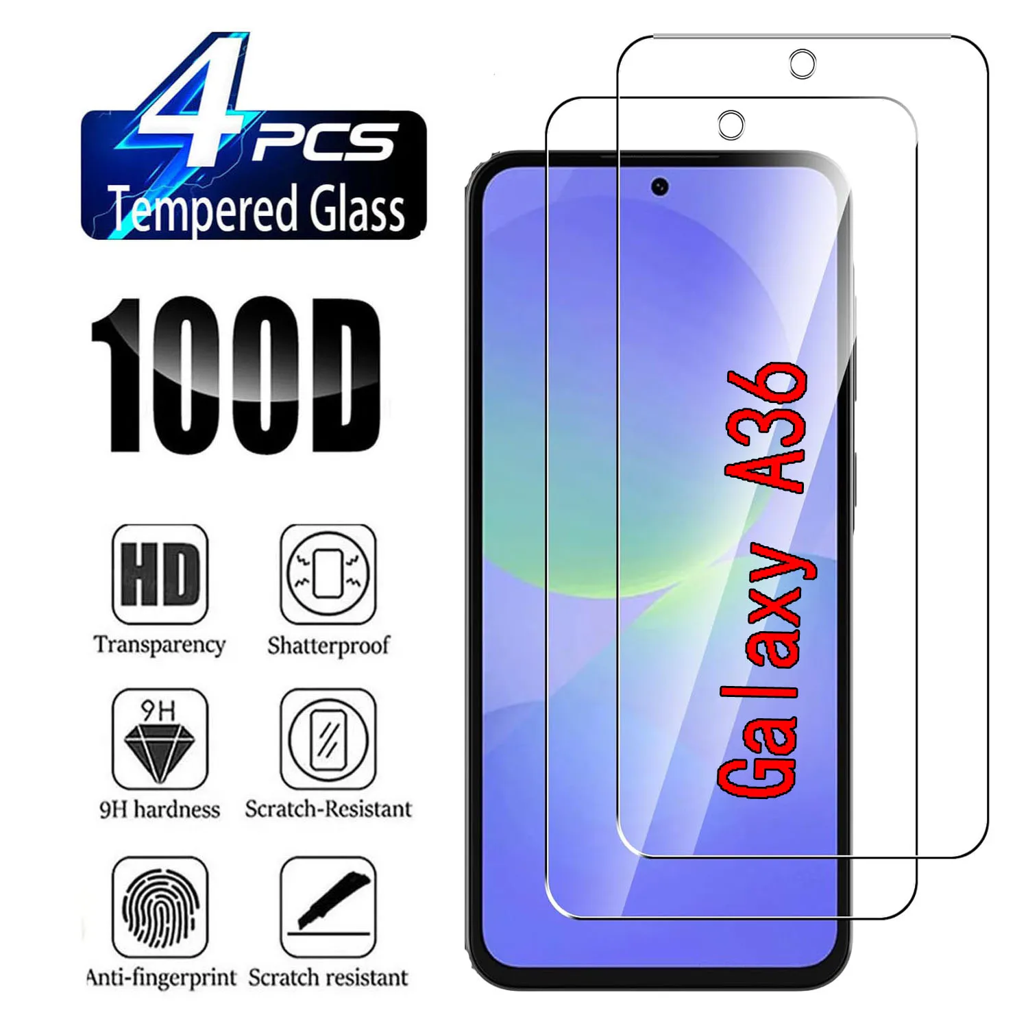 2/4Pcs HD Tempered Glass For Samsung Galaxy A36 5G/A56/S24 FE 5G 9H Screen Protector Film
2/4Pcs HD Tempered Glass For Samsung Galaxy A36 5G/A56/S24 FE 5G 9H Screen Protector Film