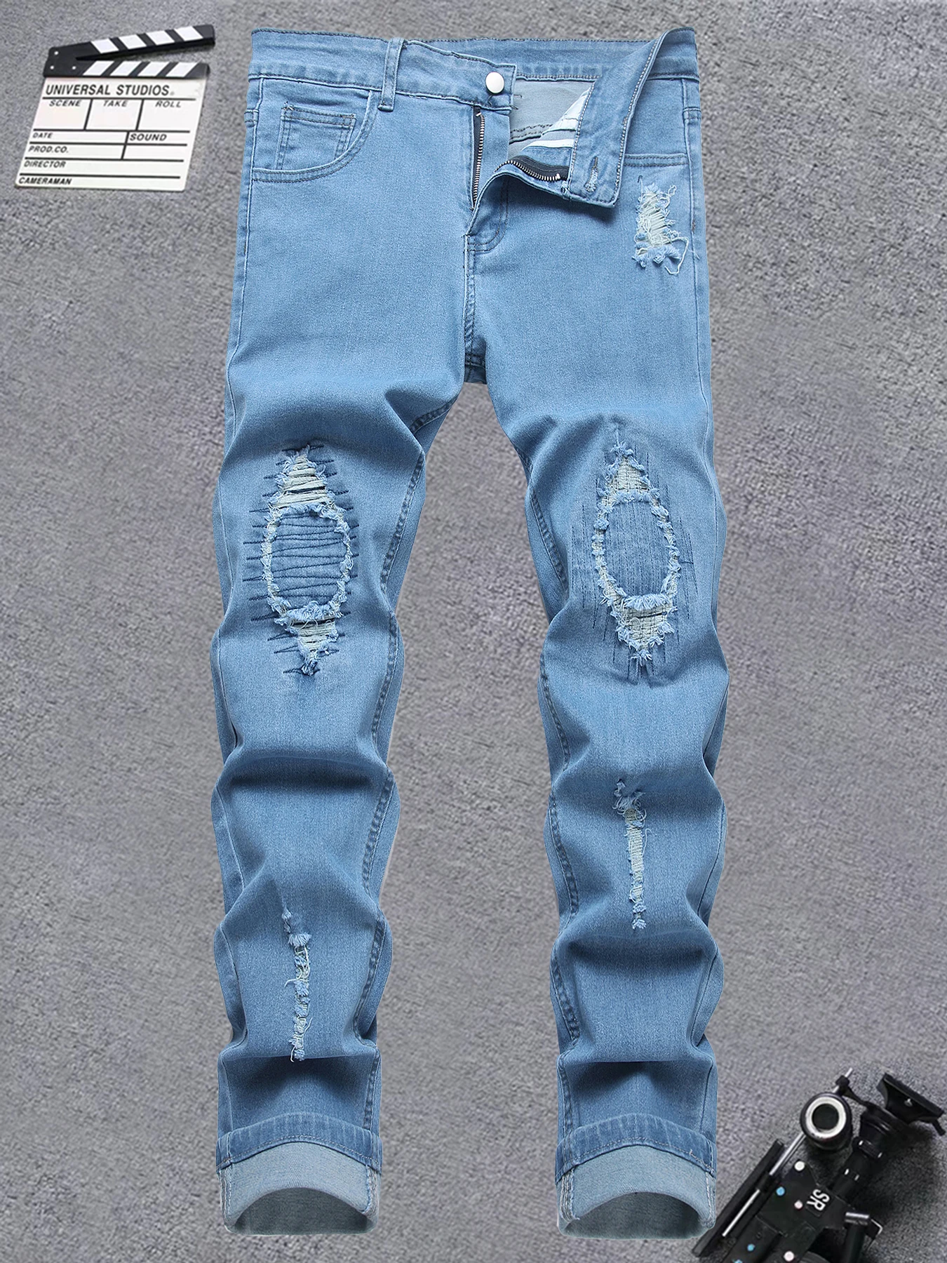 High-End Slim-Fit Embroidered Jeans Men's Printed Trendy Ripped Trousers Korean Style Spring Fashion Brand Casual Pants
High-End Slim-Fit Embroidered Jeans Men's Printed Trendy Ripped Trousers Korean Style Spring Fashion Brand Casual Pants