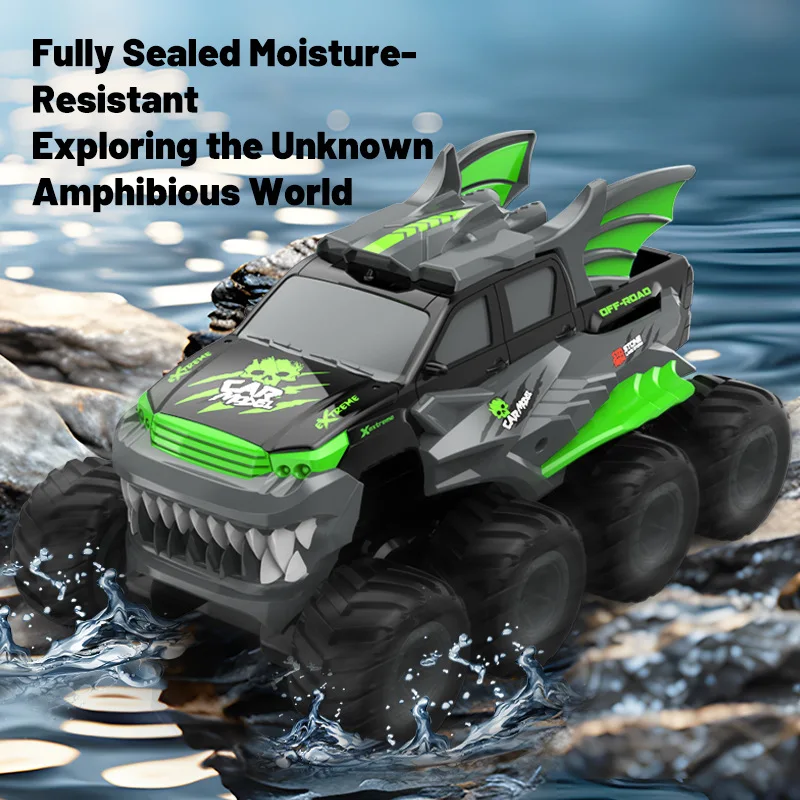 New eight wheel eight wheel drive multi terrain waterproof off-road vehicle 2.4G wireless children's toy remote control car
New eight wheel eight wheel drive multi terrain waterproof off-road vehicle 2.4G wireless children's toy remote control car