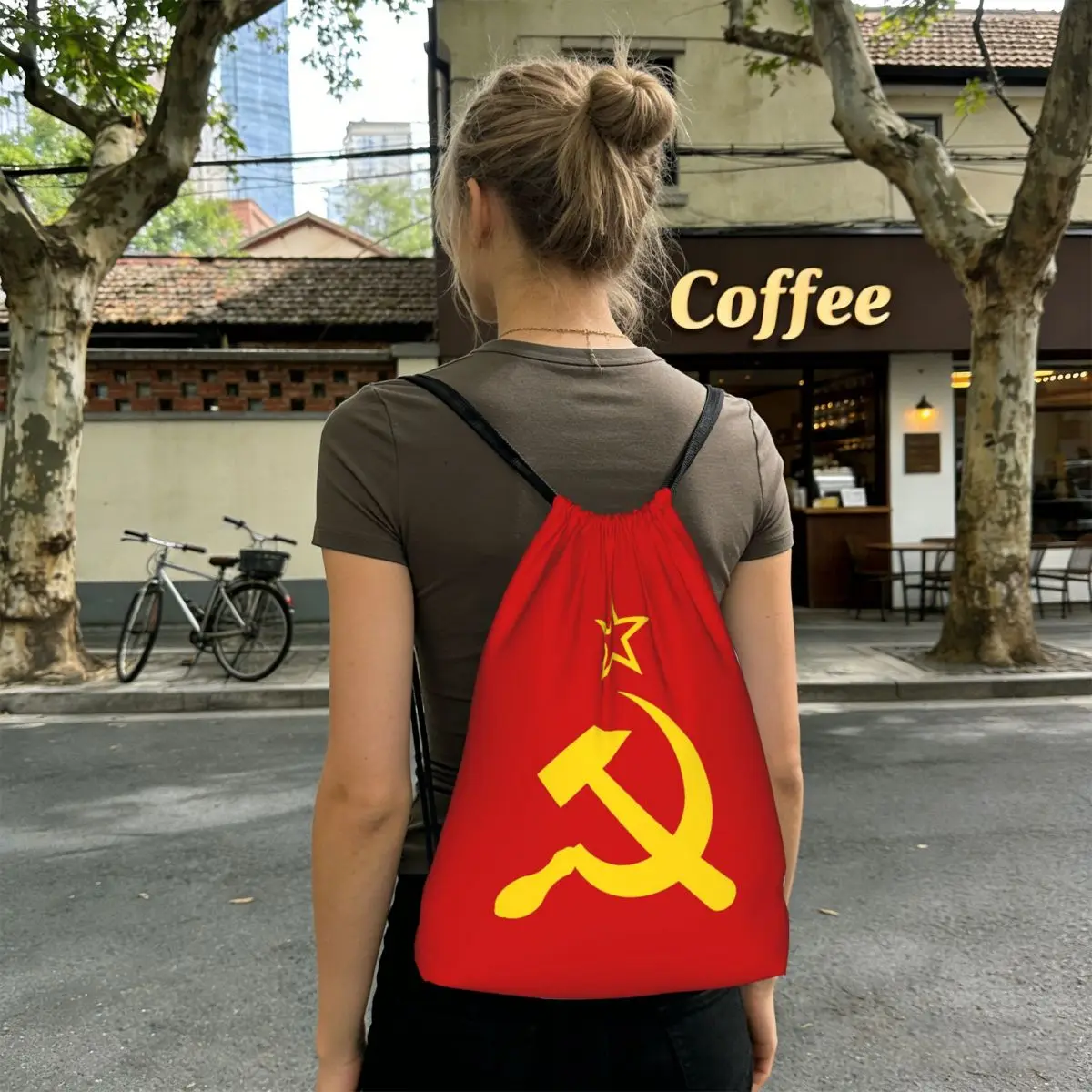USSR Hammer And Sickle CCCP Retro Russian Soviet Flag Backpacks Multi-function Drawstring Bags Shoes Bag Book Bags
USSR Hammer And Sickle CCCP Retro Russian Soviet Flag Backpacks Multi-function Drawstring Bags Shoes Bag Book Bags
