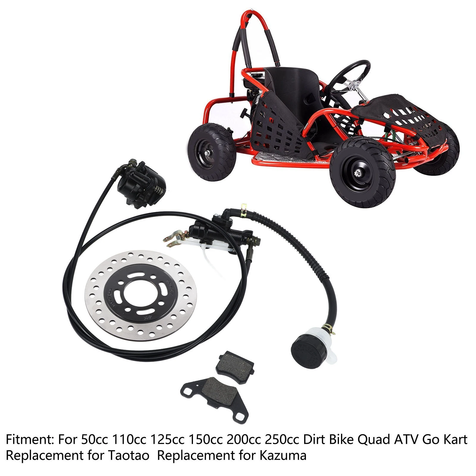 1PC Universal Hydraulic Disc Brake Kit Complete Set with Brake Pads Rotor Caliper for 50cc-250cc Dirt Bike Quad ATV Go Kart High
1PC Universal Hydraulic Disc Brake Kit Complete Set with Brake Pads Rotor Caliper for 50cc-250cc Dirt Bike Quad ATV Go Kart High