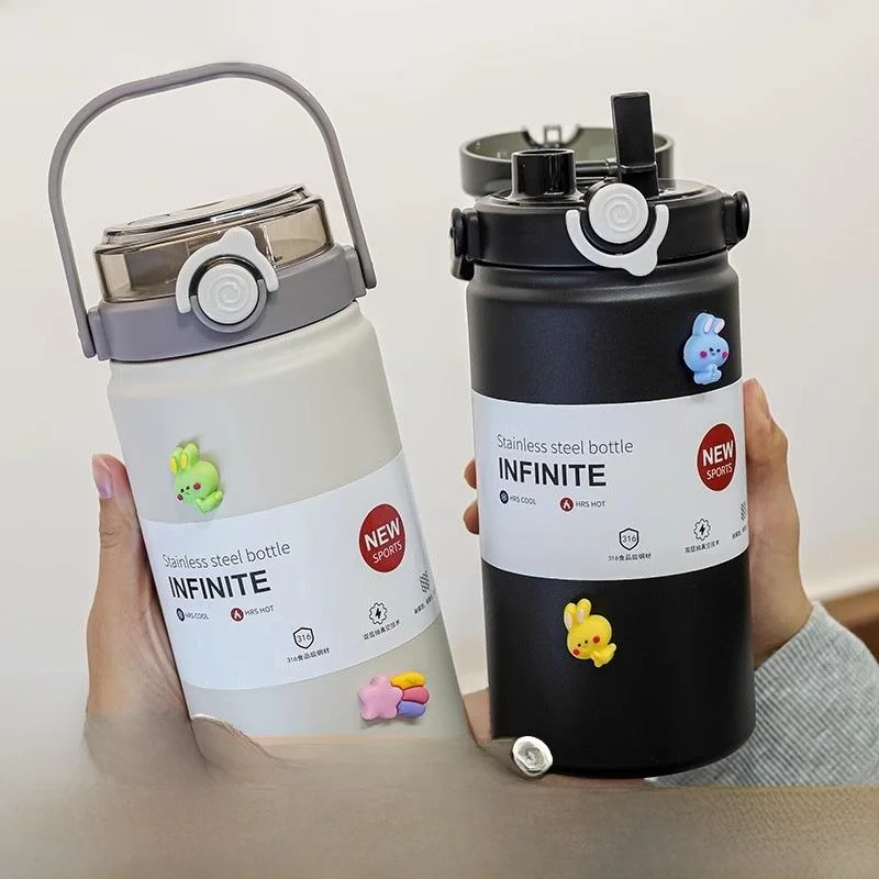 Large Capacity 316 Stainless Steel Insulated Water Bottle Cute High Aesthetic Dual Drink Straw Portable Handle Pot for Men An...
Large Capacity 316 Stainless Steel Insulated Water Bottle Cute High Aesthetic Dual Drink Straw Portable Handle Pot for Men An...