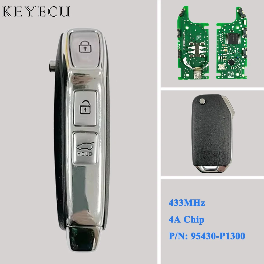 Keyecu Replacement For KIA Sportage V NQ5 2022 Smart Remote Car Key Fob 433MHz With 4A Chip P/N: 95430-P1300 OEM Board
Keyecu Replacement For KIA Sportage V NQ5 2022 Smart Remote Car Key Fob 433MHz With 4A Chip P/N: 95430-P1300 OEM Board