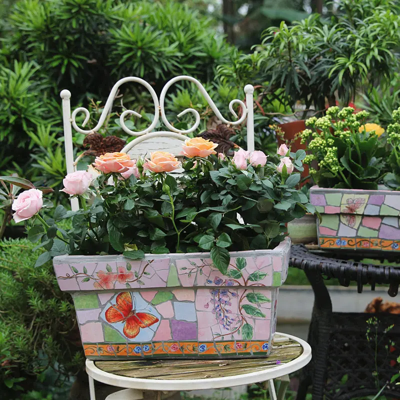 Rectangular Balcony Special Ceramic Garden Green Plants Flowers Potted Plants Flower Vases Long Styles for Planting Flowers
Rectangular Balcony Special Ceramic Garden Green Plants Flowers Potted Plants Flower Vases Long Styles for Planting Flowers