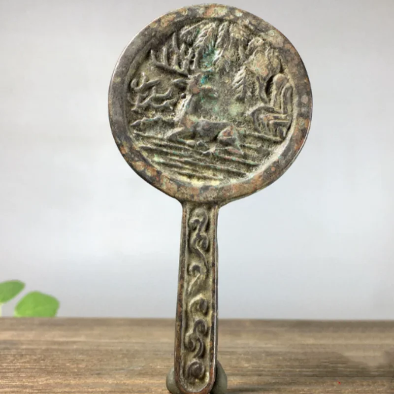 Antique copper carving sika deer relief copper mirror home feng shui wealth attraction auspicious decoration handicraft
Antique copper carving sika deer relief copper mirror home feng shui wealth attraction auspicious decoration handicraft