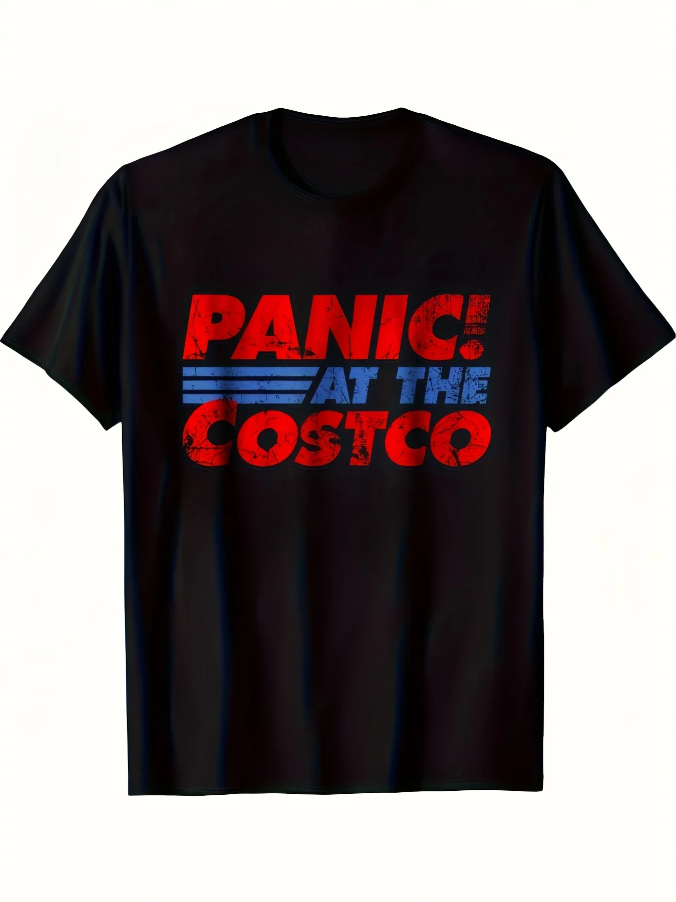 Men'S Panic at the Costco Vintage Graphic T-Shirt Casual Tee with Bold Red Blue Design Round Neck Lightweight Cotton Blend
Men'S Panic at the Costco Vintage Graphic T-Shirt Casual Tee with Bold Red Blue Design Round Neck Lightweight Cotton Blend