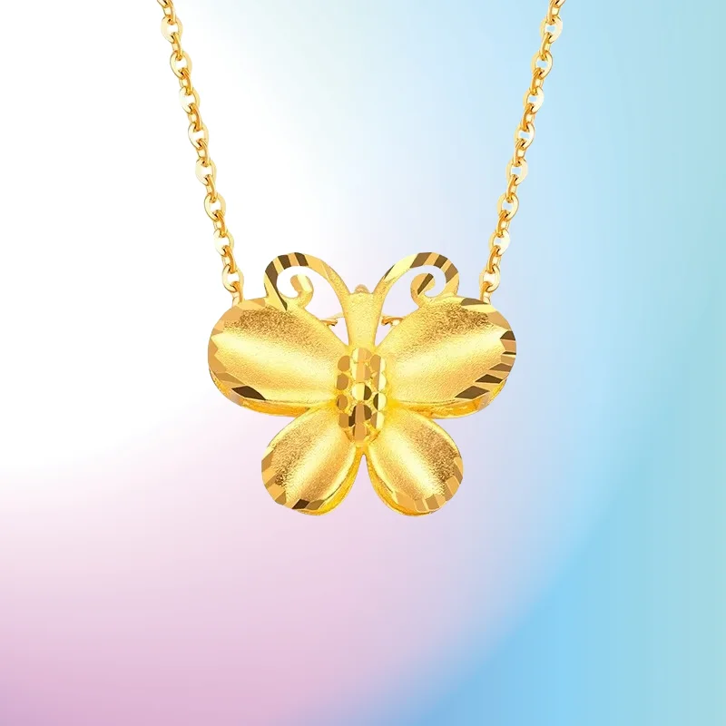 new 9999 Real Gold 24K Japan Korea Fashion Women's Butterfly Pendant Collarbone Necklace Gold Women's O-shaped Necklace New Prod
new 9999 Real Gold 24K Japan Korea Fashion Women's Butterfly Pendant Collarbone Necklace Gold Women's O-shaped Necklace New Prod
