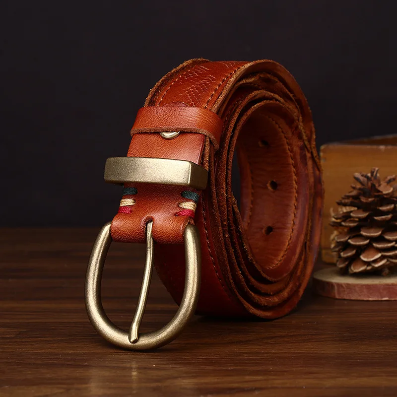 3.5CM High Quality Belt Men's Genuine Leather Top Layer Pure Cowhide Brass Buckle Jeans Vintage Strap Male Jeans for Man Luxury
3.5CM High Quality Belt Men's Genuine Leather Top Layer Pure Cowhide Brass Buckle Jeans Vintage Strap Male Jeans for Man Luxury