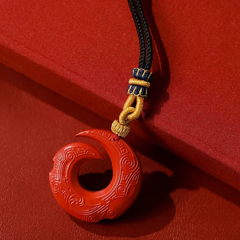 Natural Raw Ore High Content Red Sand Pendant Cinnabar Time to Time Hand woven Necklace Women's Life Year Jewelry
Natural Raw Ore High Content Red Sand Pendant Cinnabar Time to Time Hand woven Necklace Women's Life Year Jewelry