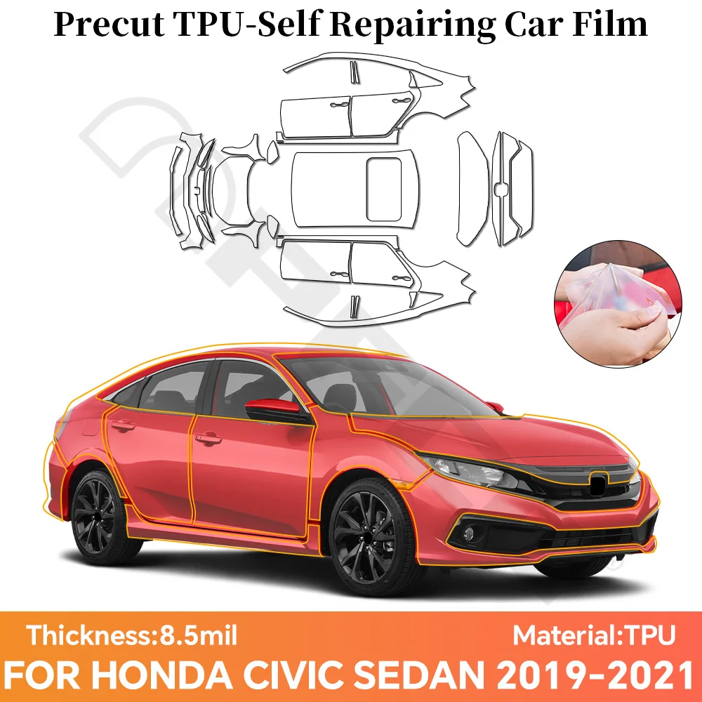 For Honda Civic Sedan 2019-2021 Precut Paint Protective Film Scratch-Resistant Clear Film Body External Protective Accessories
For Honda Civic Sedan 2019-2021 Precut Paint Protective Film Scratch-Resistant Clear Film Body External Protective Accessories