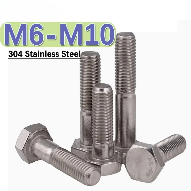 304 Stainless Steel Half Thread Hexagon Bolts Partial Thread Half Tooth External Hex Head Screws M6 M8 M10
304 Stainless Steel Half Thread Hexagon Bolts Partial Thread Half Tooth External Hex Head Screws M6 M8 M10