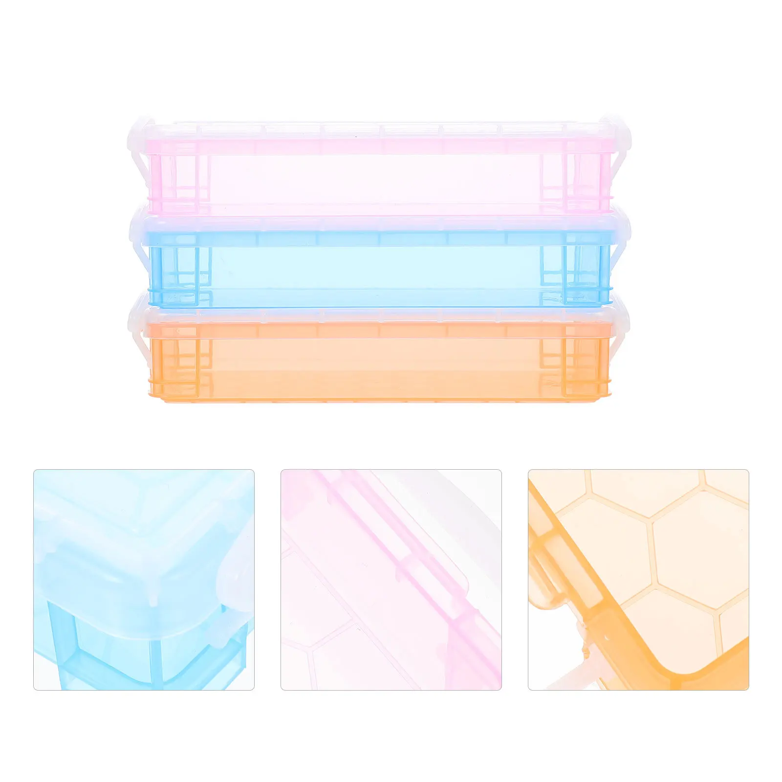 3Pcs Pencil Box Plastic Case Durable Stationery Organizer Storage Container Strong Safe Lid Prevent Falling Out Pens
3Pcs Pencil Box Plastic Case Durable Stationery Organizer Storage Container Strong Safe Lid Prevent Falling Out Pens