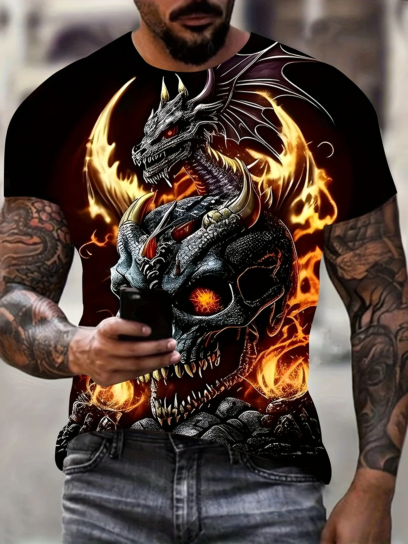 2025 Summer Mens Dragon 3d Print T-shirt - Stylish Crew Neck Comfortable & Breathable for Summer Casual Everyday Wear Hot Sale
2025 Summer Mens Dragon 3d Print T-shirt - Stylish Crew Neck Comfortable & Breathable for Summer Casual Everyday Wear Hot Sale