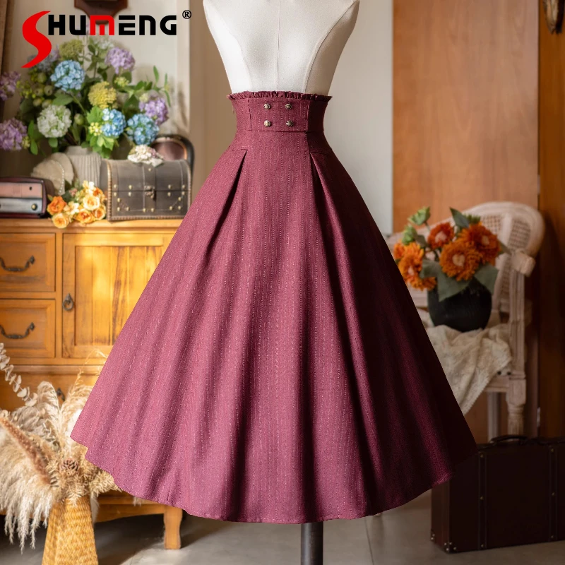 Autumn Winter 2026 New Versatile Long Midi Skirt Japanese Lolita Retro Elegant Fishbone Classic Chic High-waisted Striped Skirts
Autumn Winter 2026 New Versatile Long Midi Skirt Japanese Lolita Retro Elegant Fishbone Classic Chic High-waisted Striped Skirts