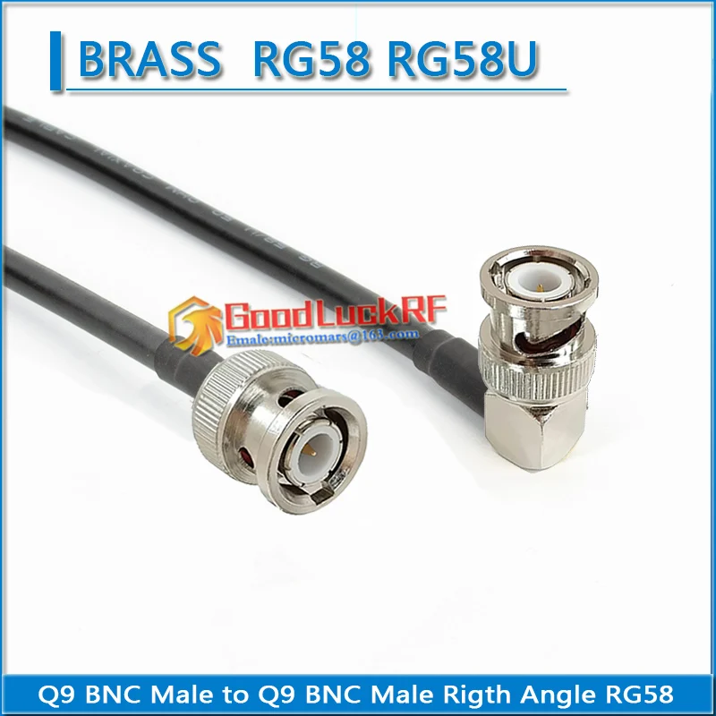 Dual Q9 BNC Male To BNC Male Right Angle 90 Degree Connector Pigtail Jumper RG-58 RG58 3D-FB Extend cable 50 Ohm low loss
Dual Q9 BNC Male To BNC Male Right Angle 90 Degree Connector Pigtail Jumper RG-58 RG58 3D-FB Extend cable 50 Ohm low loss