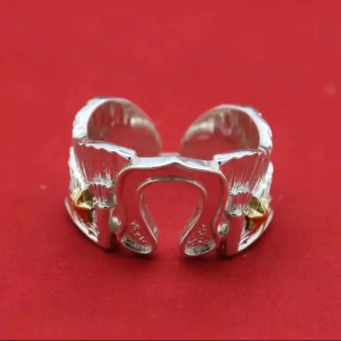 Fashion index finger ring 925 sterling silver double gold star angel double wing open ring Male Silver Ring Female
Fashion index finger ring 925 sterling silver double gold star angel double wing open ring Male Silver Ring Female