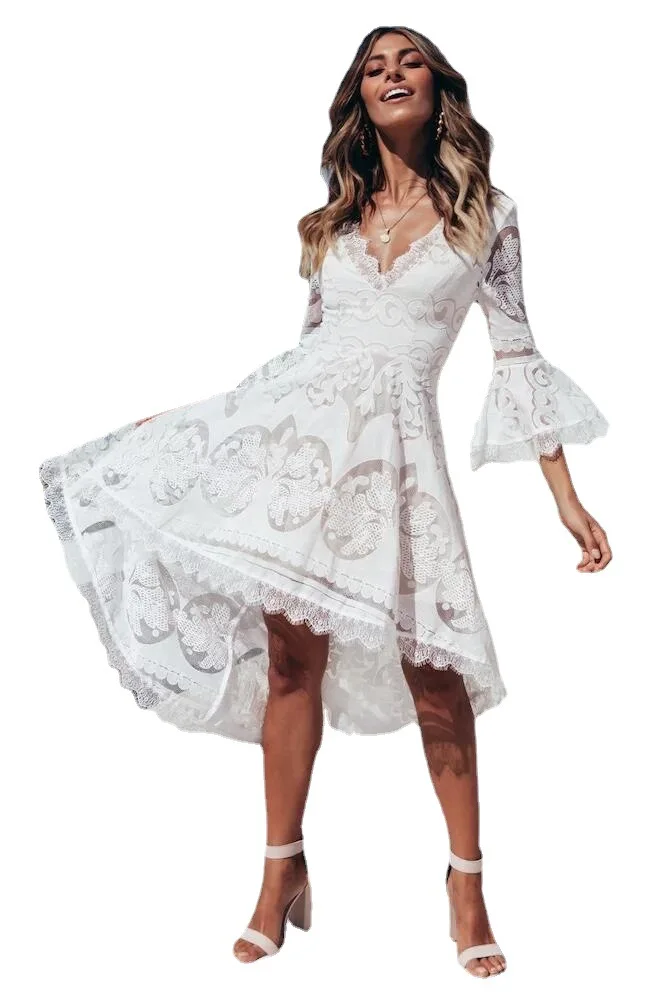 Women's Delicate Lace Dress Sheer Design and Solid Color Flared Skirt Practical Piece for Festive Events
Women's Delicate Lace Dress Sheer Design and Solid Color Flared Skirt Practical Piece for Festive Events