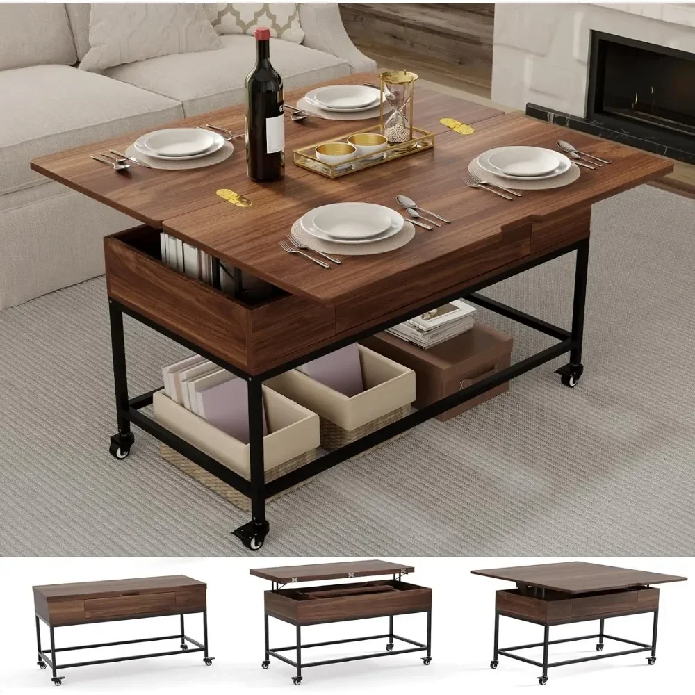 Lift Top Coffee Table, 3in1 Folding Rolling Coffee Table with Storage Drawer Push Opening, Metal Frame Wood Coffee Table
Lift Top Coffee Table, 3in1 Folding Rolling Coffee Table with Storage Drawer Push Opening, Metal Frame Wood Coffee Table