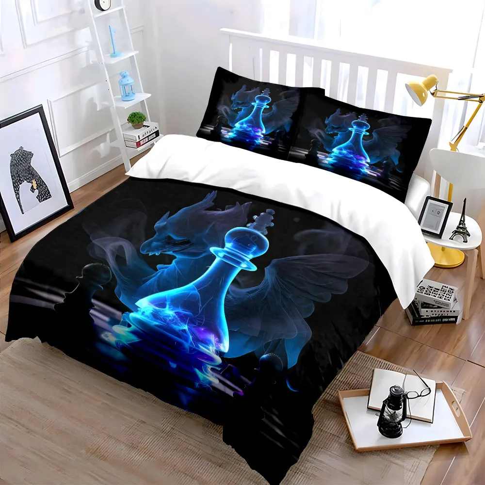 Fantasy Chess Set Decoration Soft Skin-Friendly Bedding Set Includes 1 Duvet Cover And 2 Pillowcase, Gift
Fantasy Chess Set Decoration Soft Skin-Friendly Bedding Set Includes 1 Duvet Cover And 2 Pillowcase, Gift
