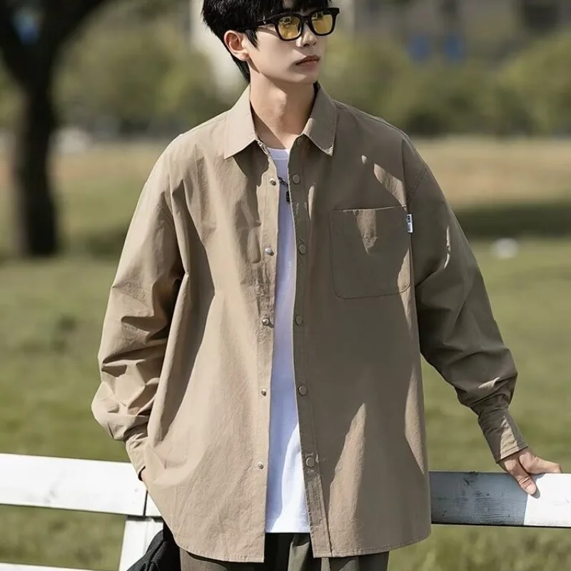 Men's Autumn Cityboy Long - Sleeved Workwear Shirt: Loose Fit & Casual Outerwear Casual Loose-fitting Shirt Jacket
Men's Autumn Cityboy Long - Sleeved Workwear Shirt: Loose Fit & Casual Outerwear Casual Loose-fitting Shirt Jacket