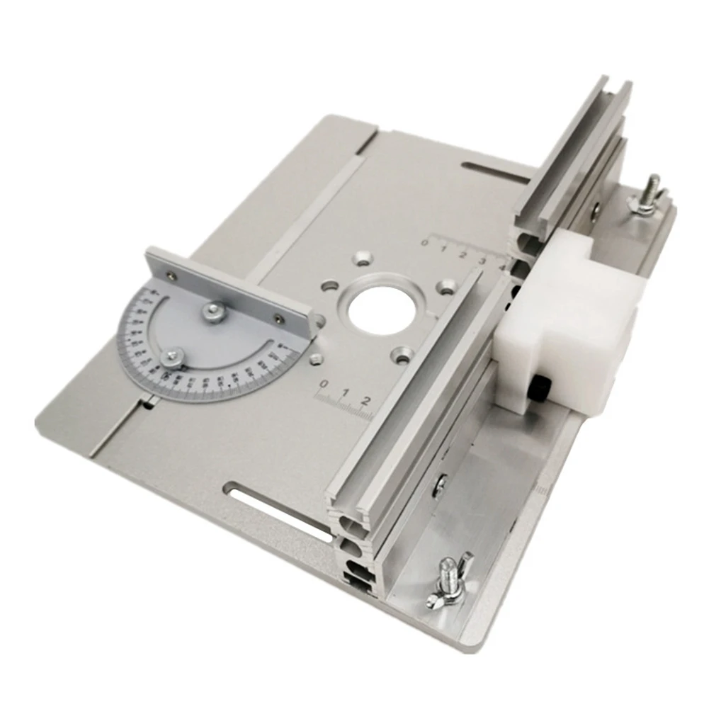 Router Table Insert Plate Miter Gauge for Woodworking Benches Table Saw Multifunctional Trimmer Engraving Machine-Silver
Router Table Insert Plate Miter Gauge for Woodworking Benches Table Saw Multifunctional Trimmer Engraving Machine-Silver