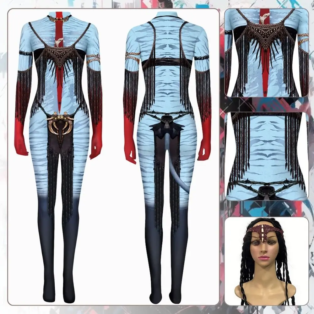Avatar of Fire Ash Varang Cosplay Costume Printed Jumpsuit Bodysuit for Adult Women Roleplay Outfits Wig Halloween Carnival Suit
Avatar of Fire Ash Varang Cosplay Costume Printed Jumpsuit Bodysuit for Adult Women Roleplay Outfits Wig Halloween Carnival Suit