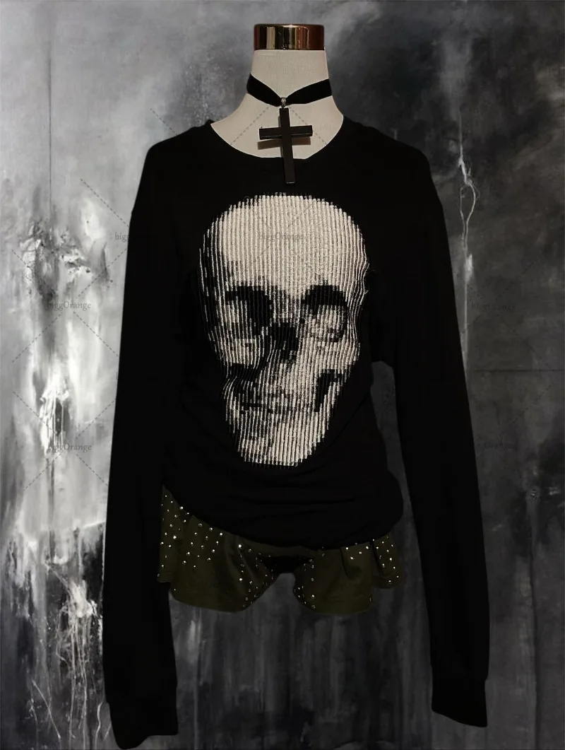 Модные брендовые топы с длинными рукавами в стиле Харадзюку в стиле хип-хоп с принтом черепа, женские топы Y2k, готический панк, темный стиль, американская футболка большого размера в стиле ретро
Модные брендовые топы с длинными рукавами в стиле Харадзюку в стиле хип-хоп с принтом черепа, женские топы Y2k, готический панк, темный стиль, американская футболка большого размера в стиле ретро