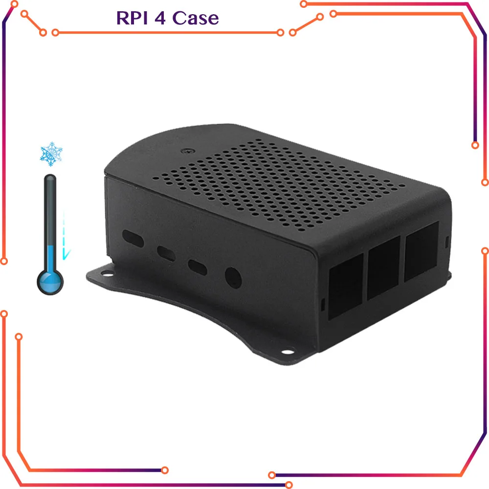 Корпус из алюминиевого сплава для Raspberry Pi 4, черный металлический корпус, подвесной кронштейн для Raspberry Pi 4, Модель B RPI187
Корпус из алюминиевого сплава для Raspberry Pi 4, черный металлический корпус, подвесной кронштейн для Raspberry Pi 4, Модель B RPI187