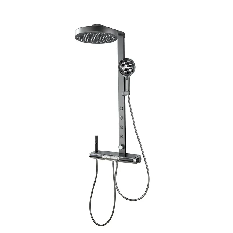 Smart shower shower set German bathroom household gun gray digital ambient light
Smart shower shower set German bathroom household gun gray digital ambient light