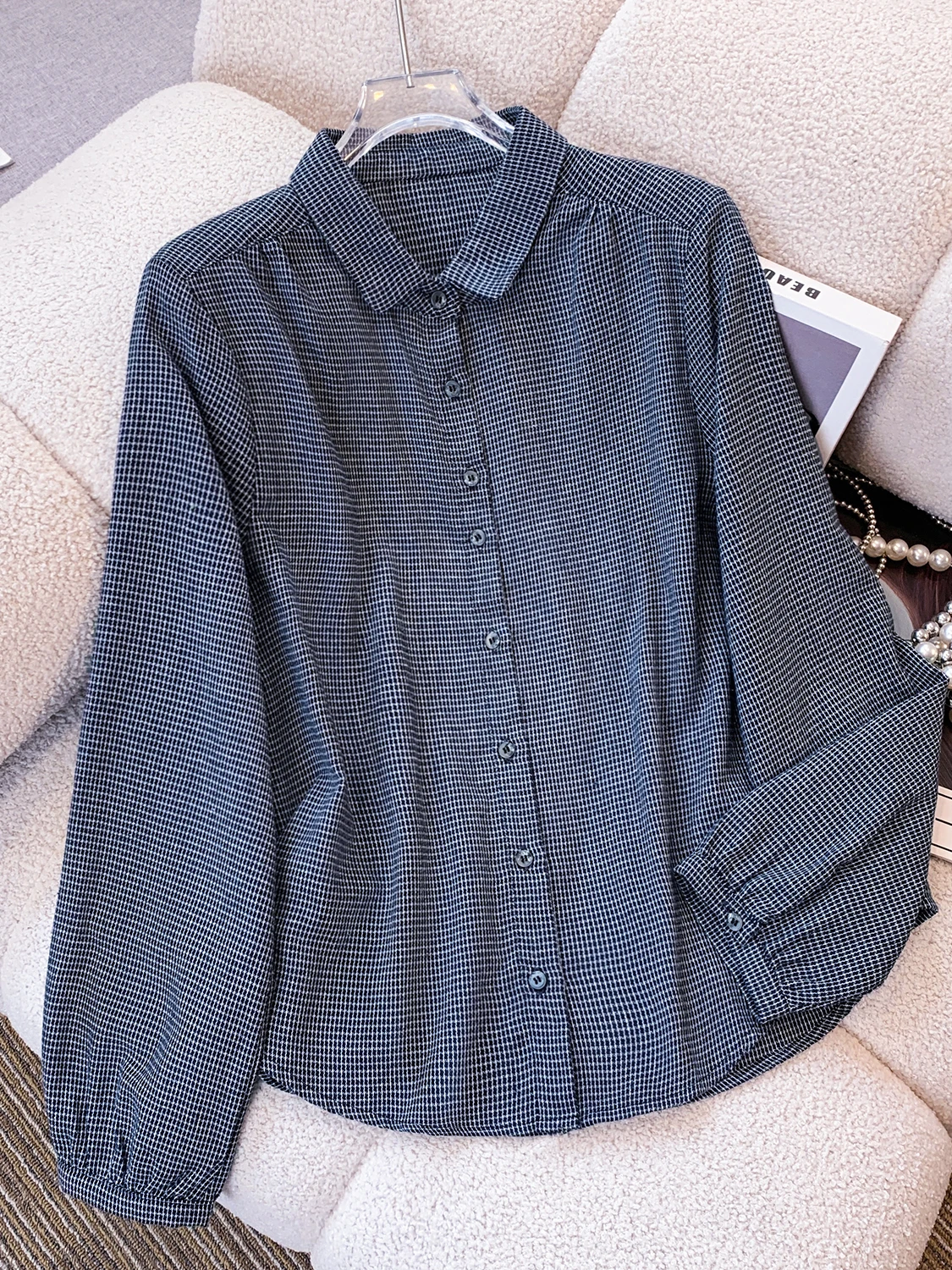 Синяя клетчатая свободная длинная куртка на подкладке Све irt, женская повседневная зимняя верхняя одежда больших размеров, классический открытый кардиган с воротником
Синяя клетчатая свободная длинная куртка на подкладке Све irt, женская повседневная зимняя верхняя одежда больших размеров, классический открытый кардиган с воротником