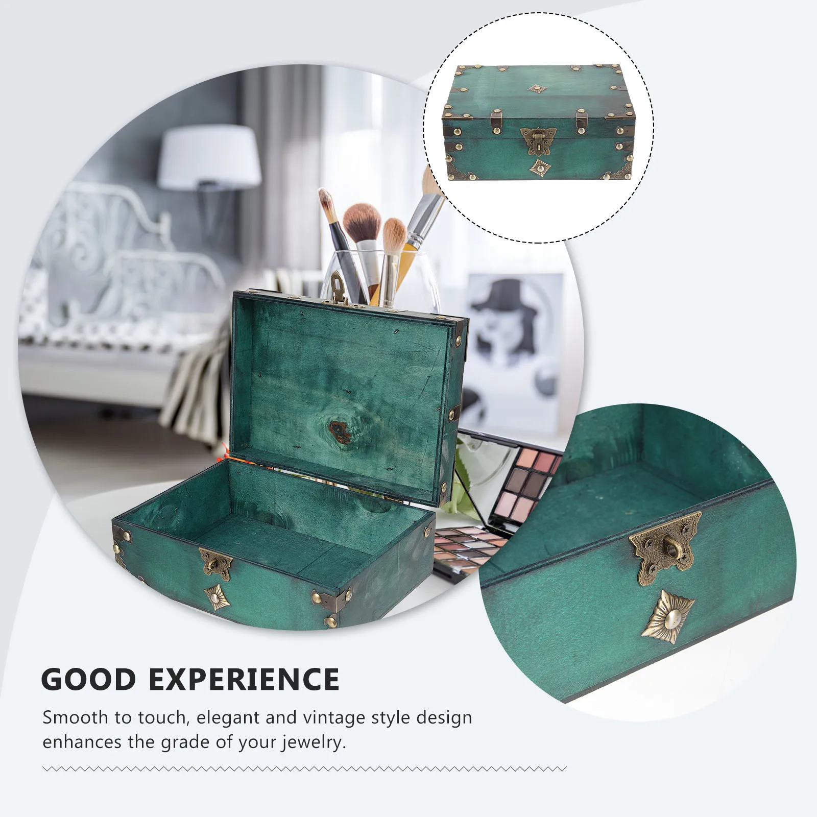 Wooden Jewelry Box Vintage Storage Organizer for Rings Necklaces Earrings Bracelets Small Trinket Case Decorative Wooden Storage
Wooden Jewelry Box Vintage Storage Organizer for Rings Necklaces Earrings Bracelets Small Trinket Case Decorative Wooden Storage