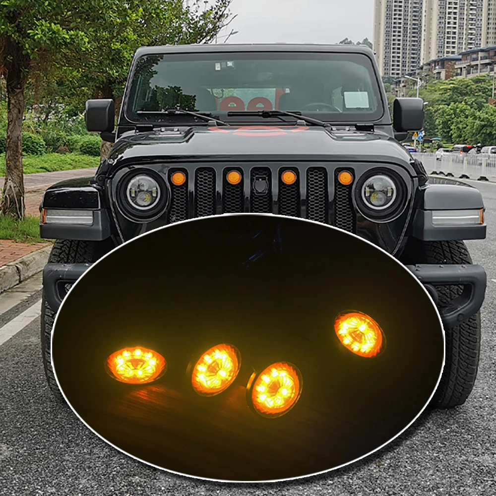 Lantsun JL1189 Front Face Yellow Light 4pcs ABS Grill Lights for Jeep for Wrangler JL2018+
Lantsun JL1189 Front Face Yellow Light 4pcs ABS Grill Lights for Jeep for Wrangler JL2018+