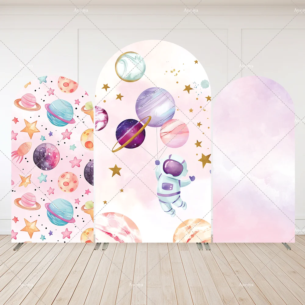 Pink Space Astronaut Party Arch Backdrop Cover for Girls 1st Birthday Party Decoration Planet Baby Shower Party Arched Wall 
Pink Space Astronaut Party Arch Backdrop Cover for Girls 1st Birthday Party Decoration Planet Baby Shower Party Arched Wall
