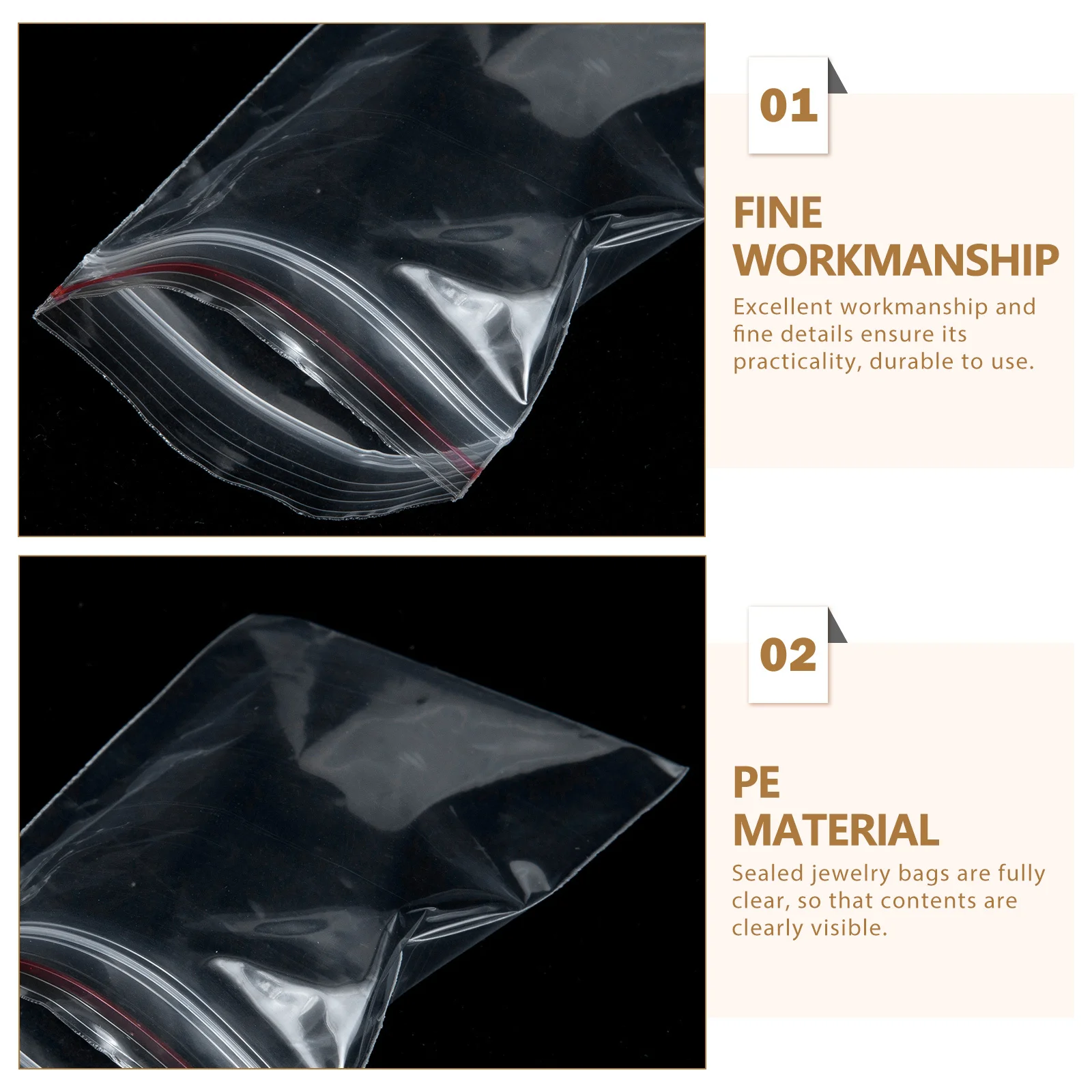 1000Pcs Transparent Jewelry Storage Bags Self Sealing Clear Pouches for Rings Earrings Necklaces Travel Organizer Seal Packaging
1000Pcs Transparent Jewelry Storage Bags Self Sealing Clear Pouches for Rings Earrings Necklaces Travel Organizer Seal Packaging