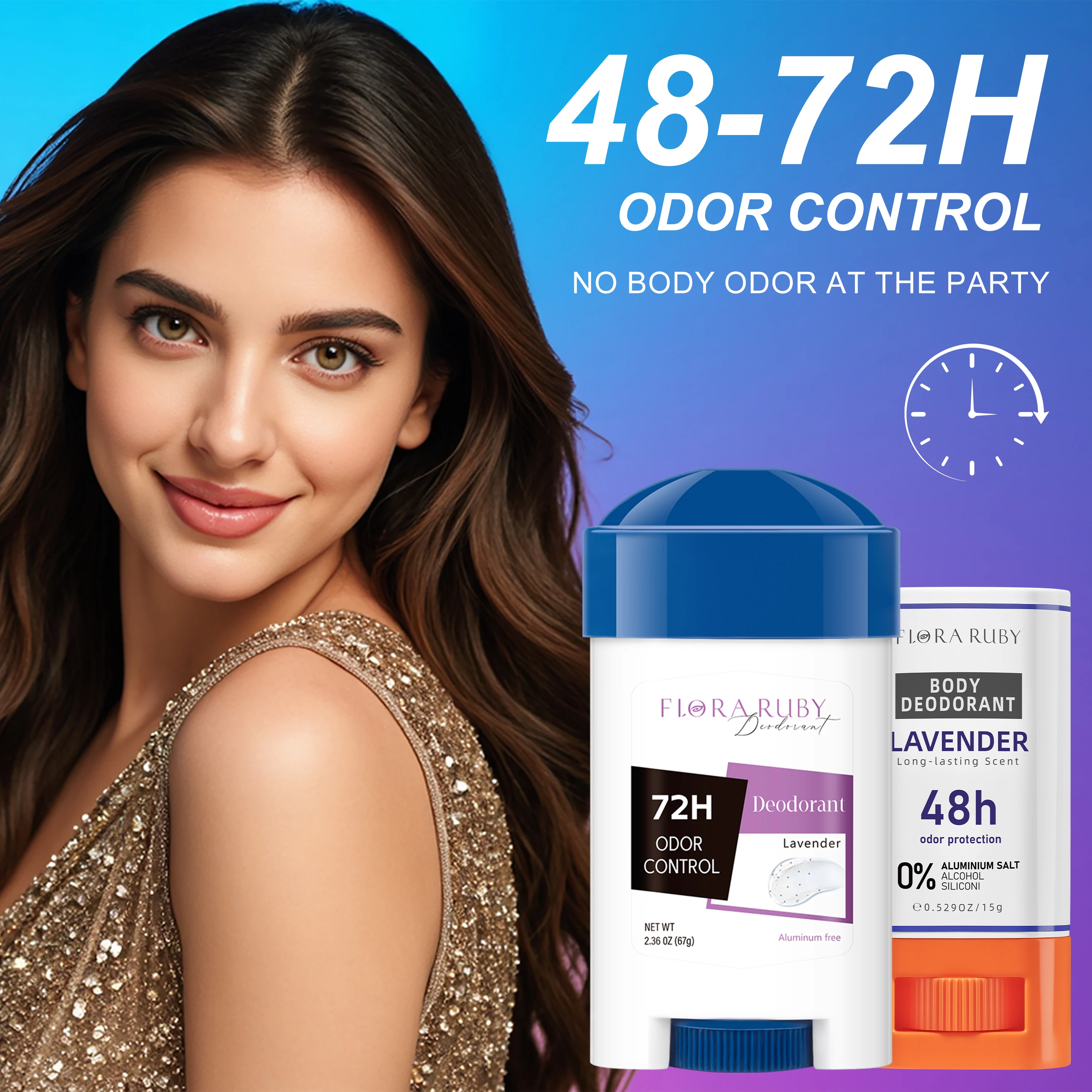 Flora Ruby Set of 2 deodorant stick and gel, long lasting scent,48h or 72h outdoor protection,Suitable for All Skin Types, Sport
Flora Ruby Set of 2 deodorant stick and gel, long lasting scent,48h or 72h outdoor protection,Suitable for All Skin Types, Sport