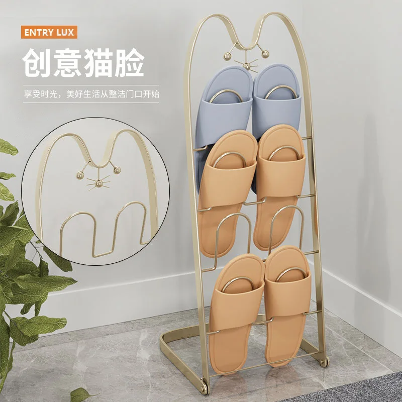 Iron slipper rack, bathroom, living room door, floor to ceiling multi-layer shoe rack, home use, space saving
Iron slipper rack, bathroom, living room door, floor to ceiling multi-layer shoe rack, home use, space saving